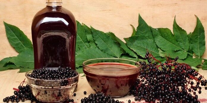 Trápaga osteokondrosiaren tratamendurako elderberry tincture